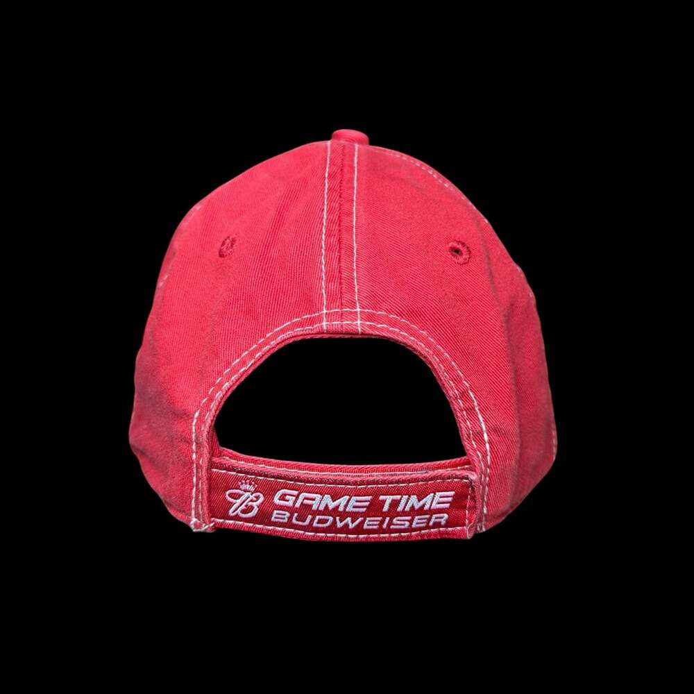 Budweiser Game Time Red Crown Logo Baseball Hat Cap Adjustable - Picture 4 of 6